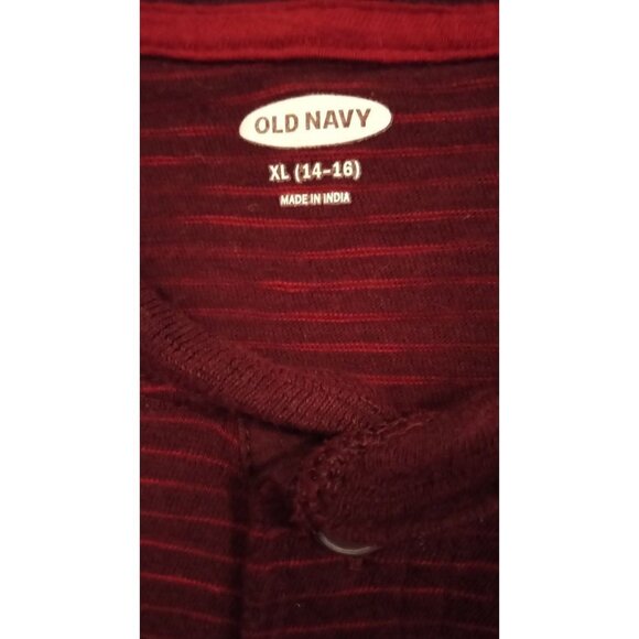 Old Navy boys red stripe long sleeve - Picture 3 of 3